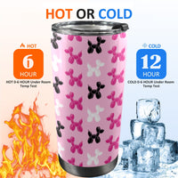 Pink Dogs 20oz Stainless Steel Tumbler with Lid