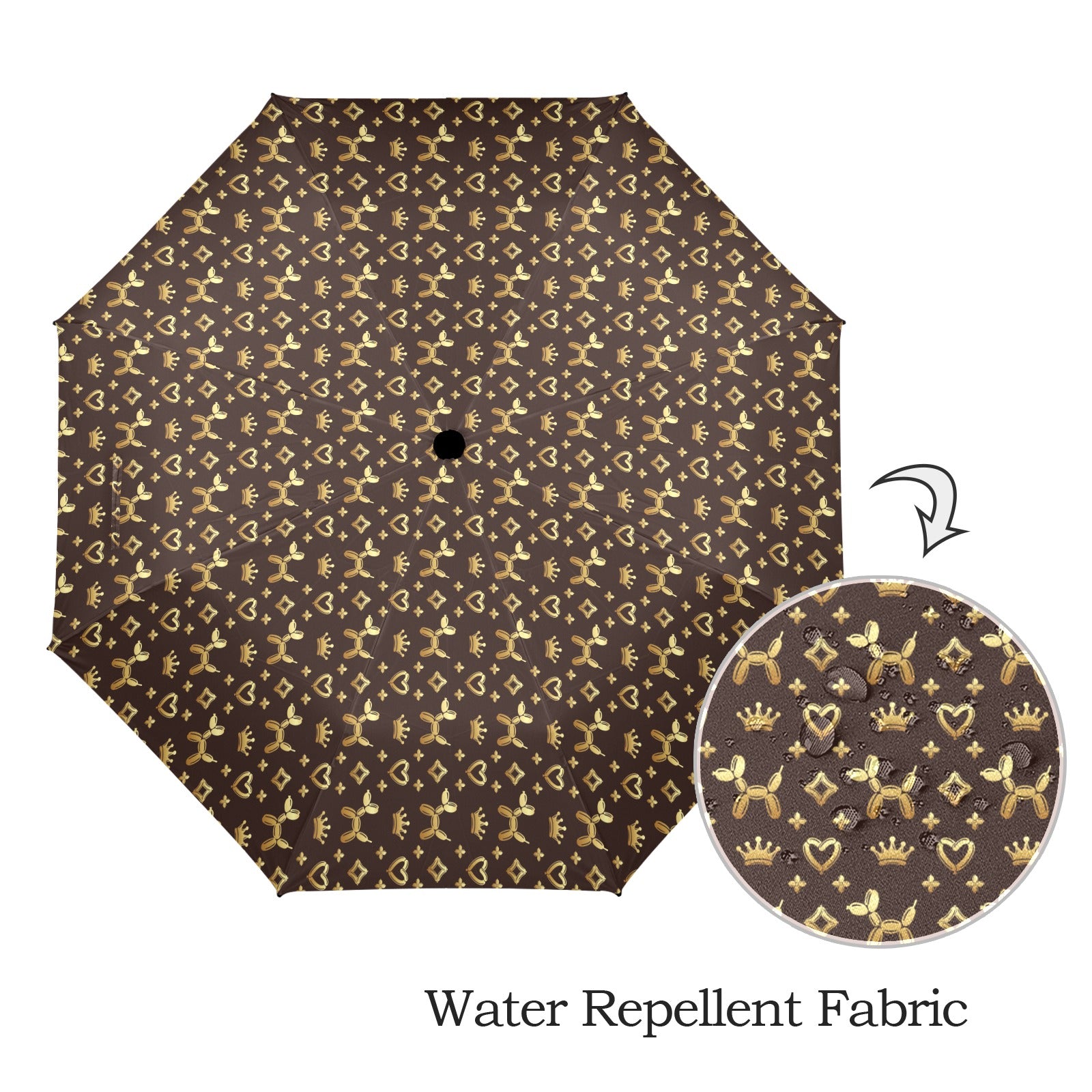 Decadent Dogs Semi-Automatic Foldable Umbrella