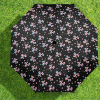 Retro Rainbow Semi-Automatic Foldable Umbrella