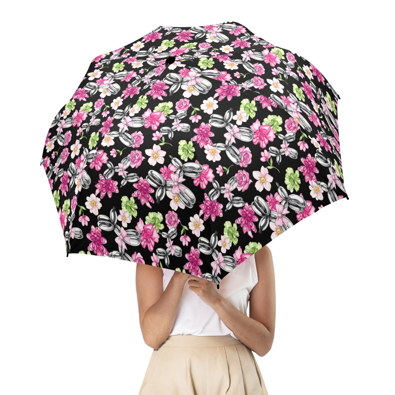 Petal Pop Semi-Automatic Foldable Umbrella