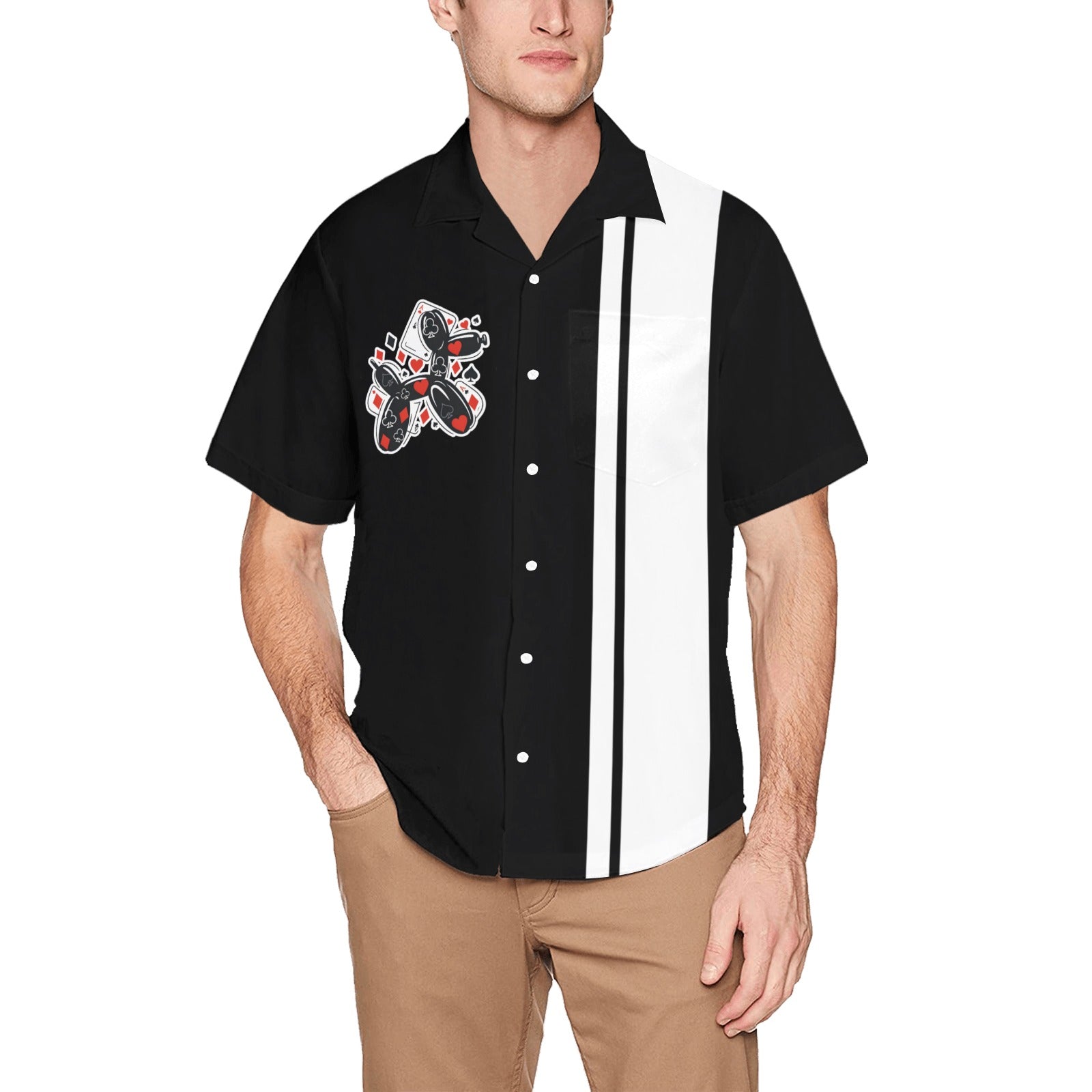 Balloon Magic Men's Hawaiian Shirt with Chest Pocket