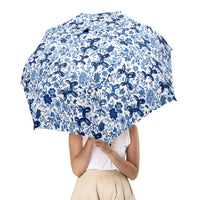 Porcelain Pups Semi-Automatic Foldable Umbrella
