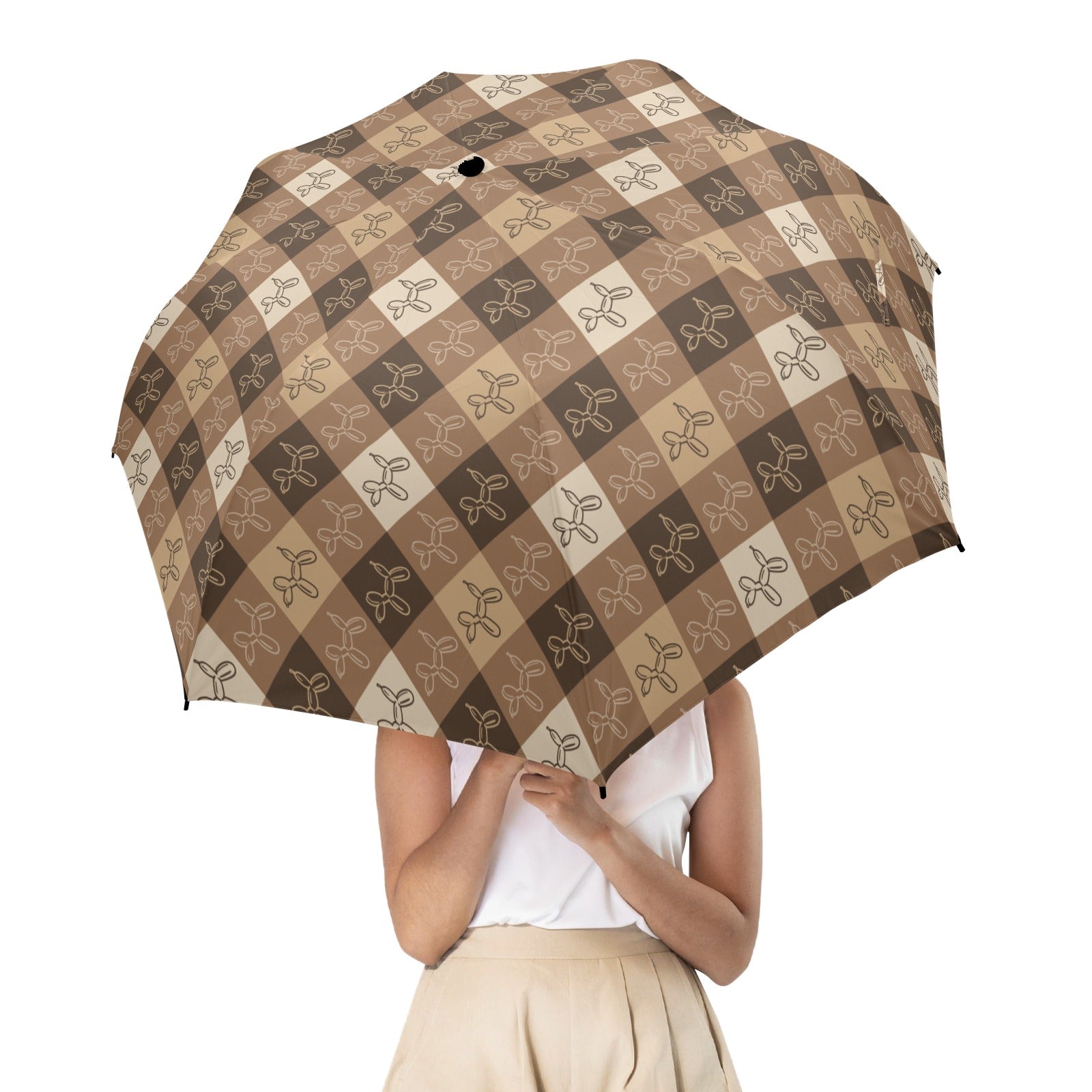 Argyle Afterparty Semi-Automatic Foldable Umbrella