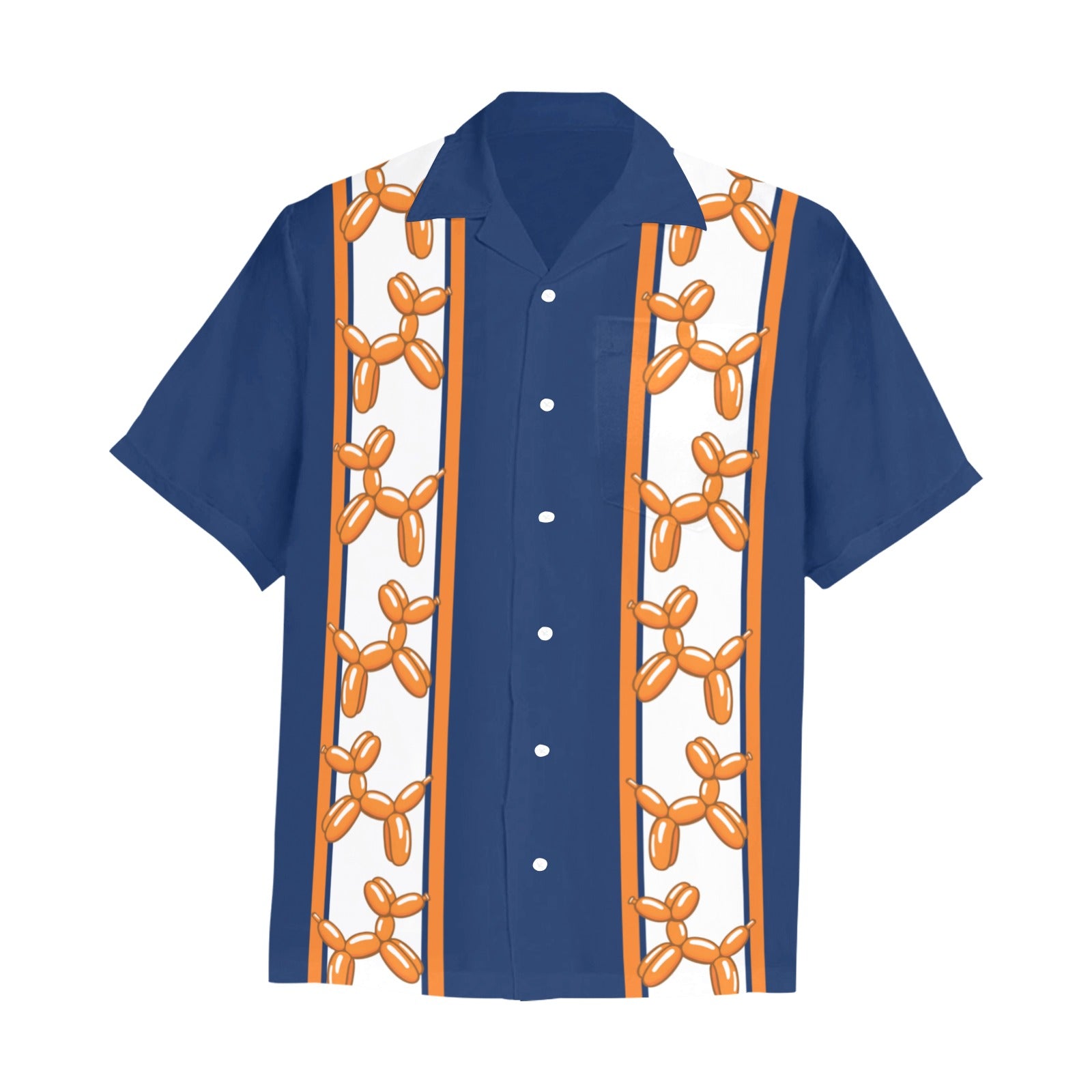 Balloon Dogs Men's Hawaiian Shirt with Chest Pocket