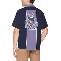 Magic Bunny Twist Men's Hawaiian Shirt with Chest Pocket