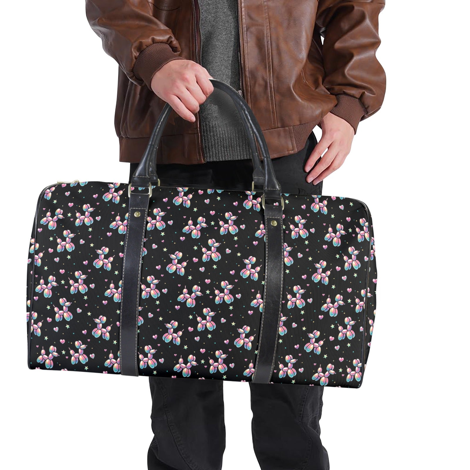 Retro Rainbow Large Travel Bag