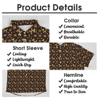 Decadent Dogs Men's Short Sleeve Button-Up Shirt with Chest Pocket