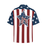 Patriotic Pups Men's Hawaiian Shirt with Chest Pocket
