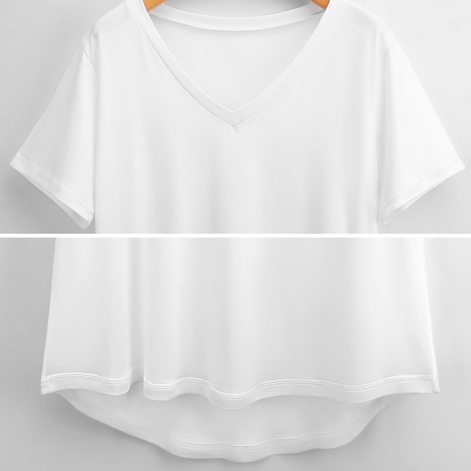 Petal Pop Women's Ice Silk V-Neck Top