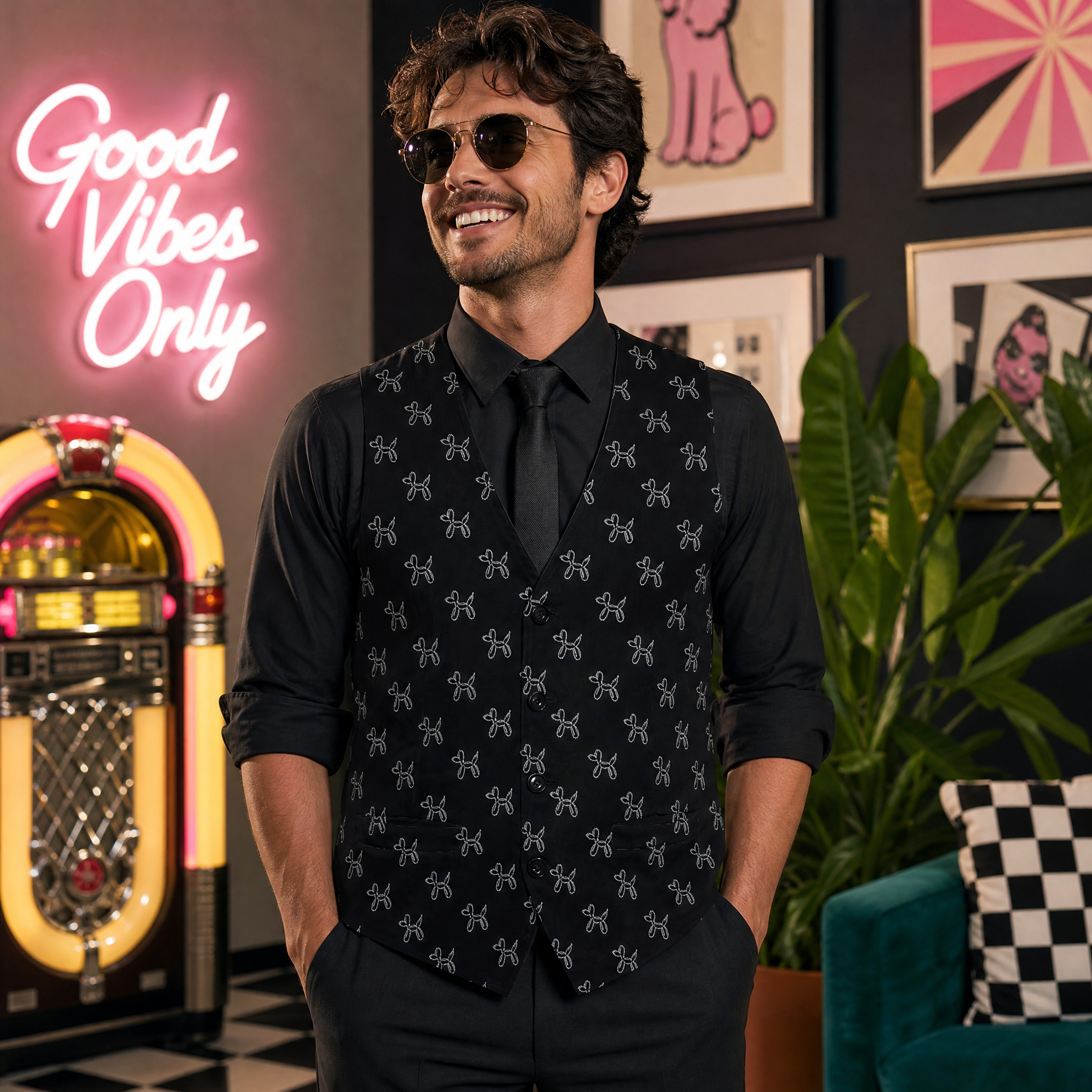 Classy Balloon Dogs Men's Performance Vest