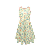 Garden Party Pup Women’s Fit & Flare Sleeveless Dress