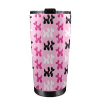 Pink Dogs 20oz Stainless Steel Tumbler with Lid
