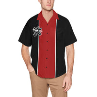 Midnight Twist Men's Hawaiian Shirt with Chest Pocket
