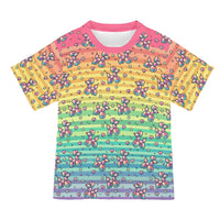 Retro Rainbow Women's Athletic Shirt