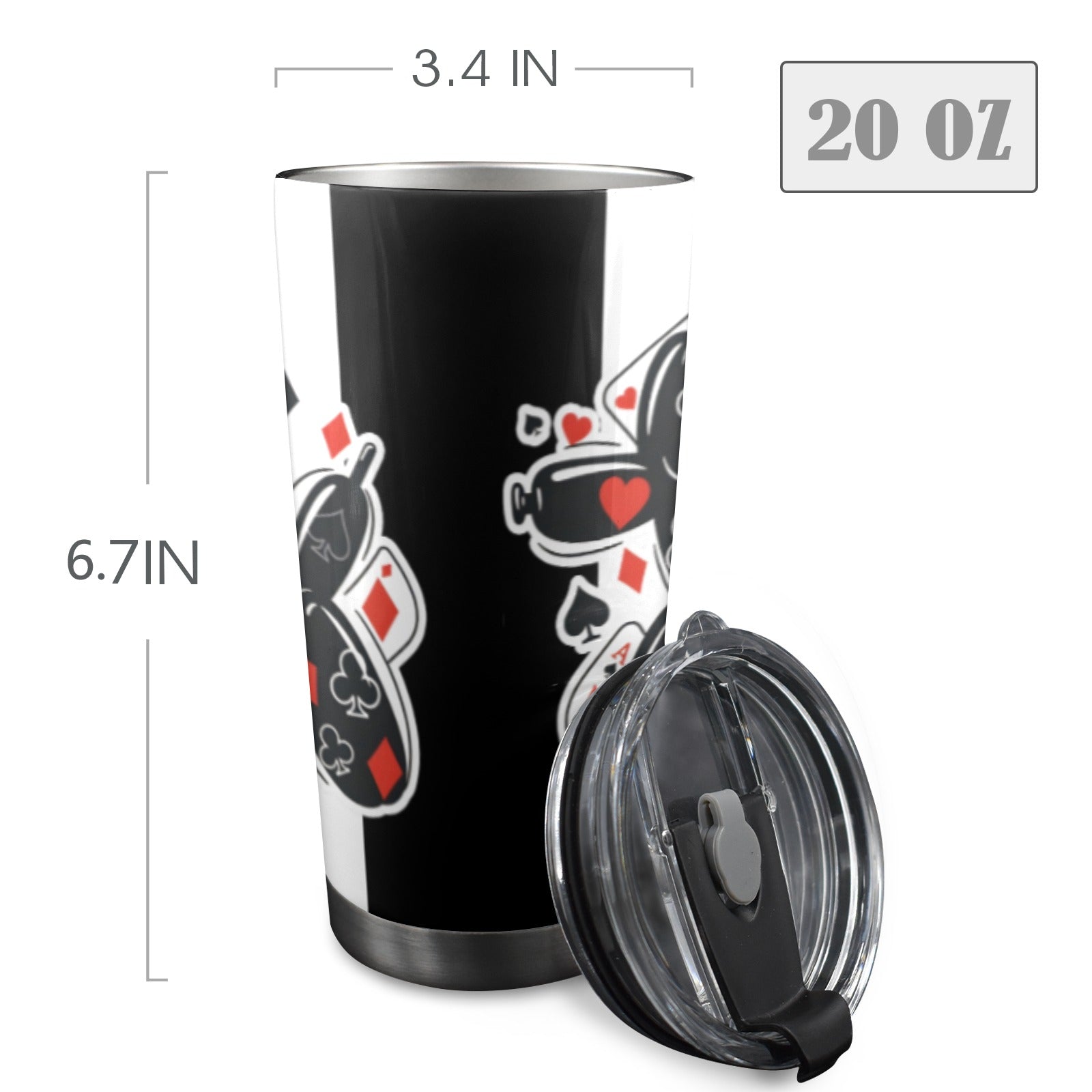 Balloon Magic 20oz Stainless Steel Tumbler with Lid
