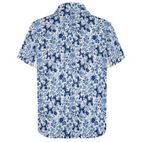 Porcelain Pups Women's Short Sleeve Button-Up Blouse