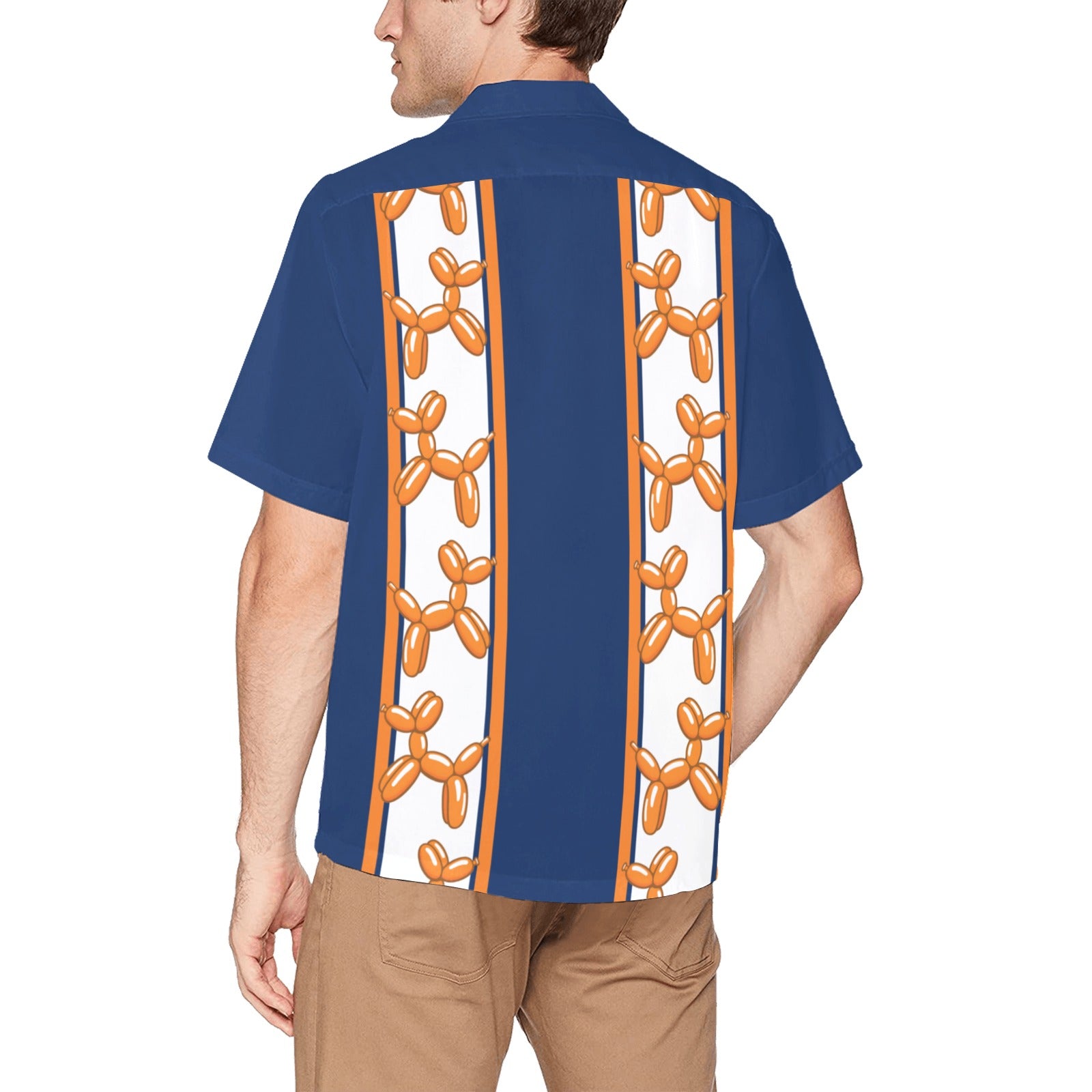 Balloon Dogs Men's Hawaiian Shirt with Chest Pocket