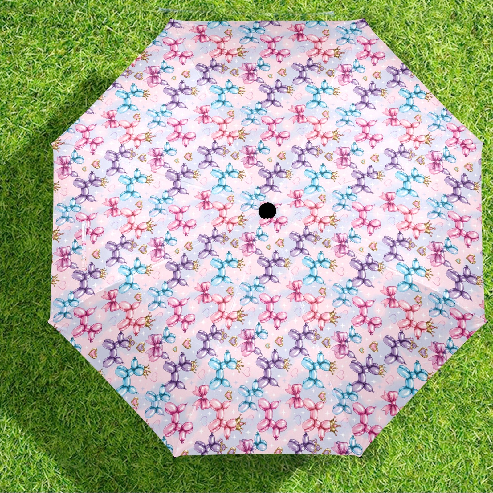 Perfectly Princess Semi-Automatic Foldable Umbrella