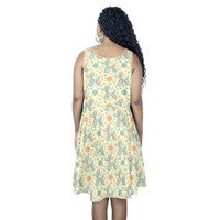 Garden Party Pup Women’s Fit & Flare Sleeveless Dress