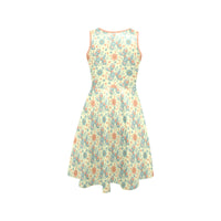 Garden Party Pup Women’s Fit & Flare Sleeveless Dress