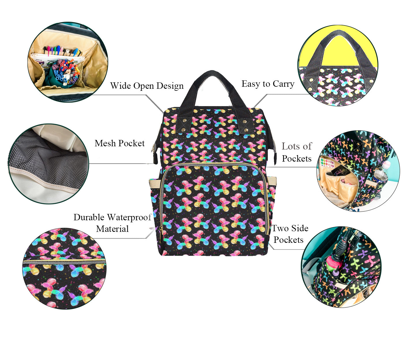 Sugar Skull Balloon Dogs Jam Backpack