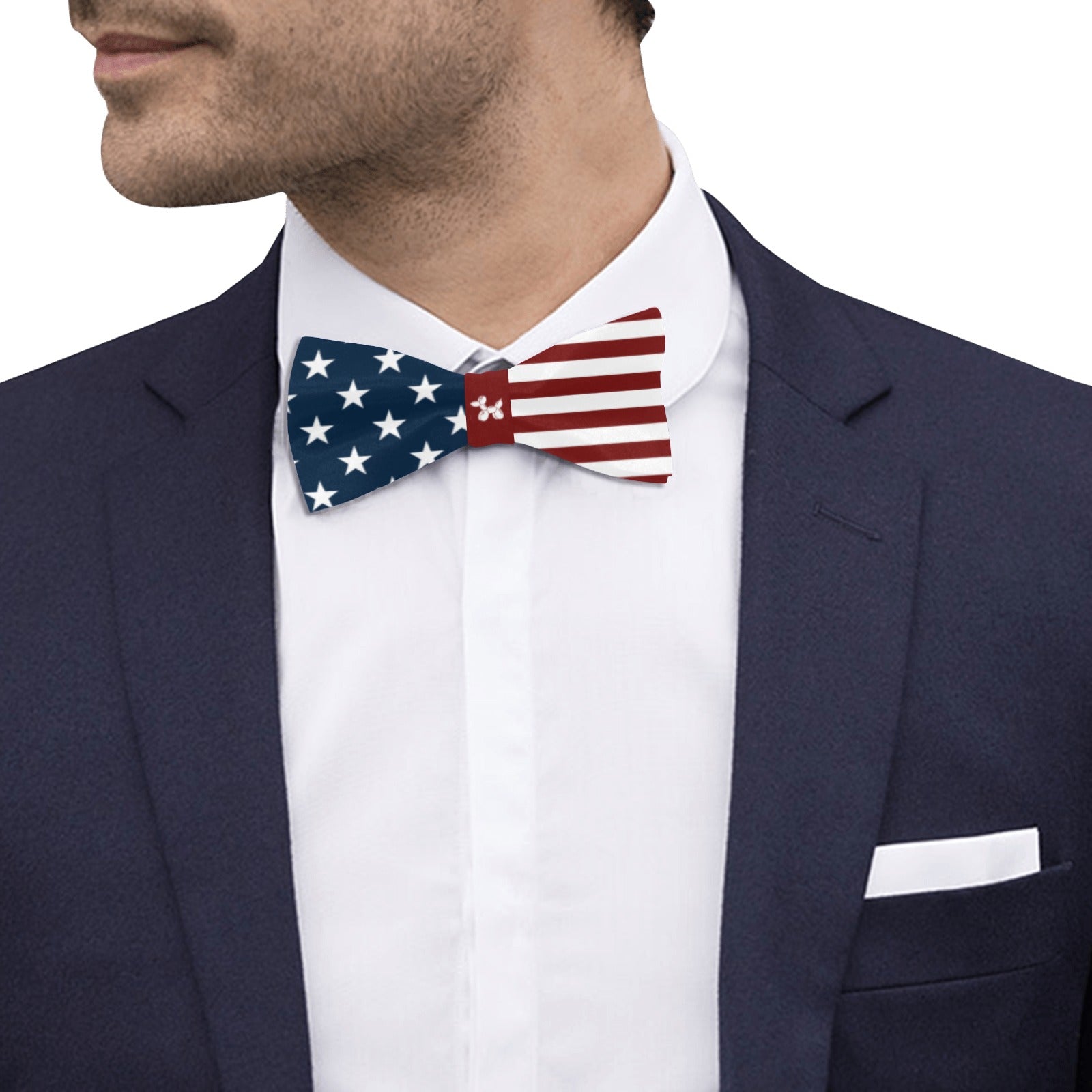 Patriotic Pups Adjustable Bow Tie