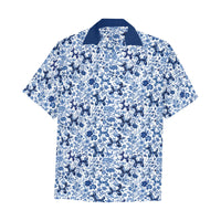 Porcelain Pups Men's Hawaiian Shirt with Chest Pocket