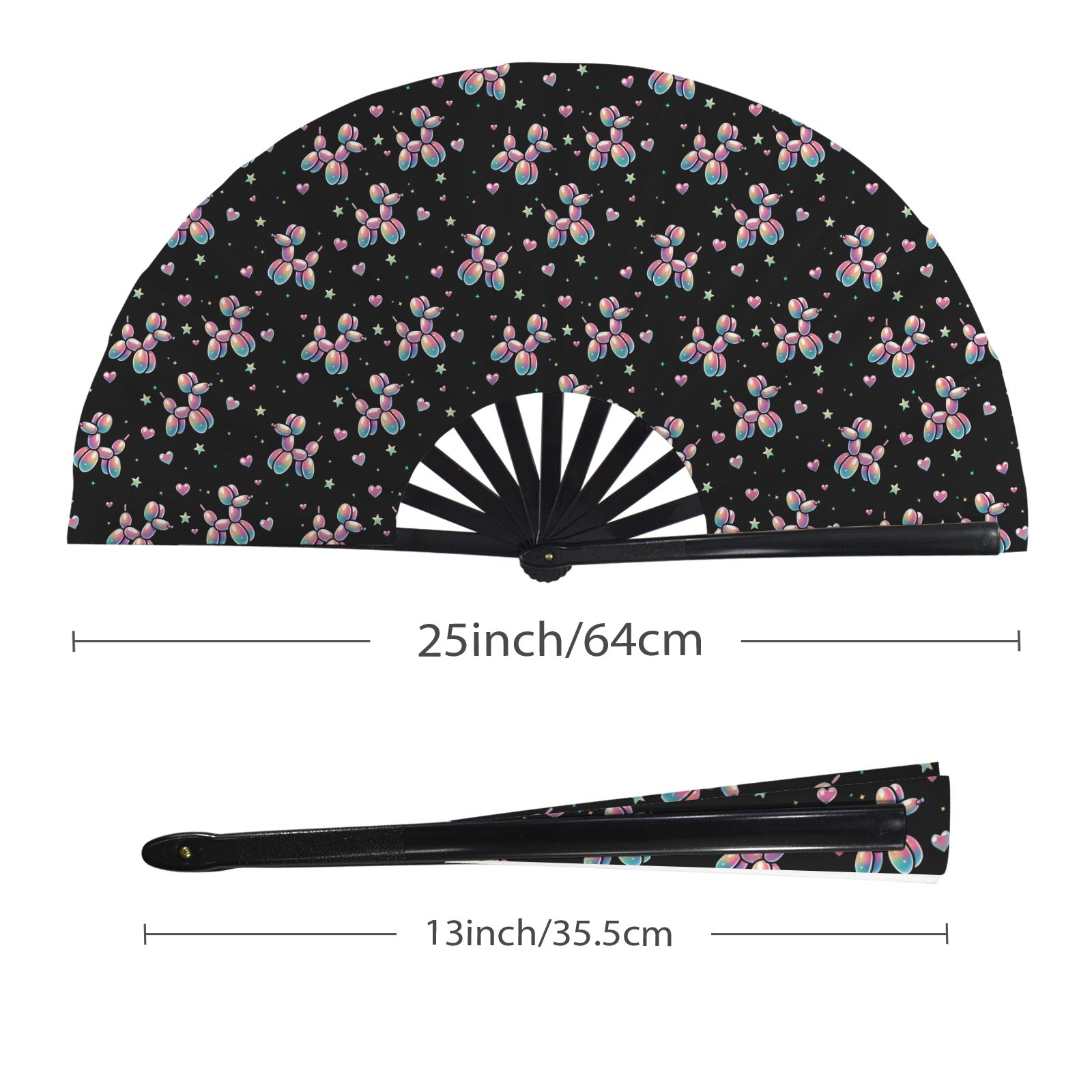 Retro Rainbow Folding Clack Fan