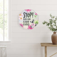 Petal Pop Line Ending Metal Stop Sign