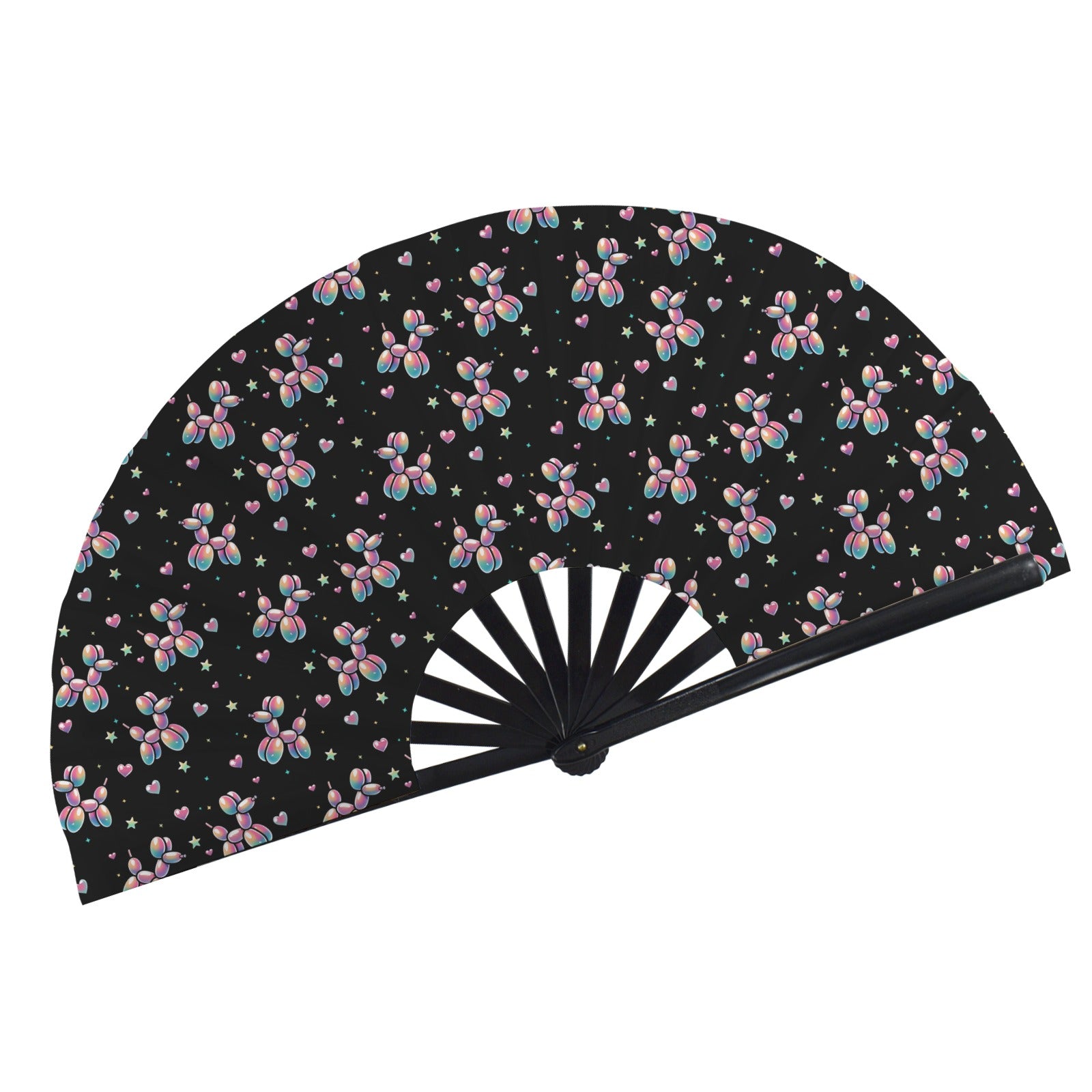 Retro Rainbow Folding Clack Fan