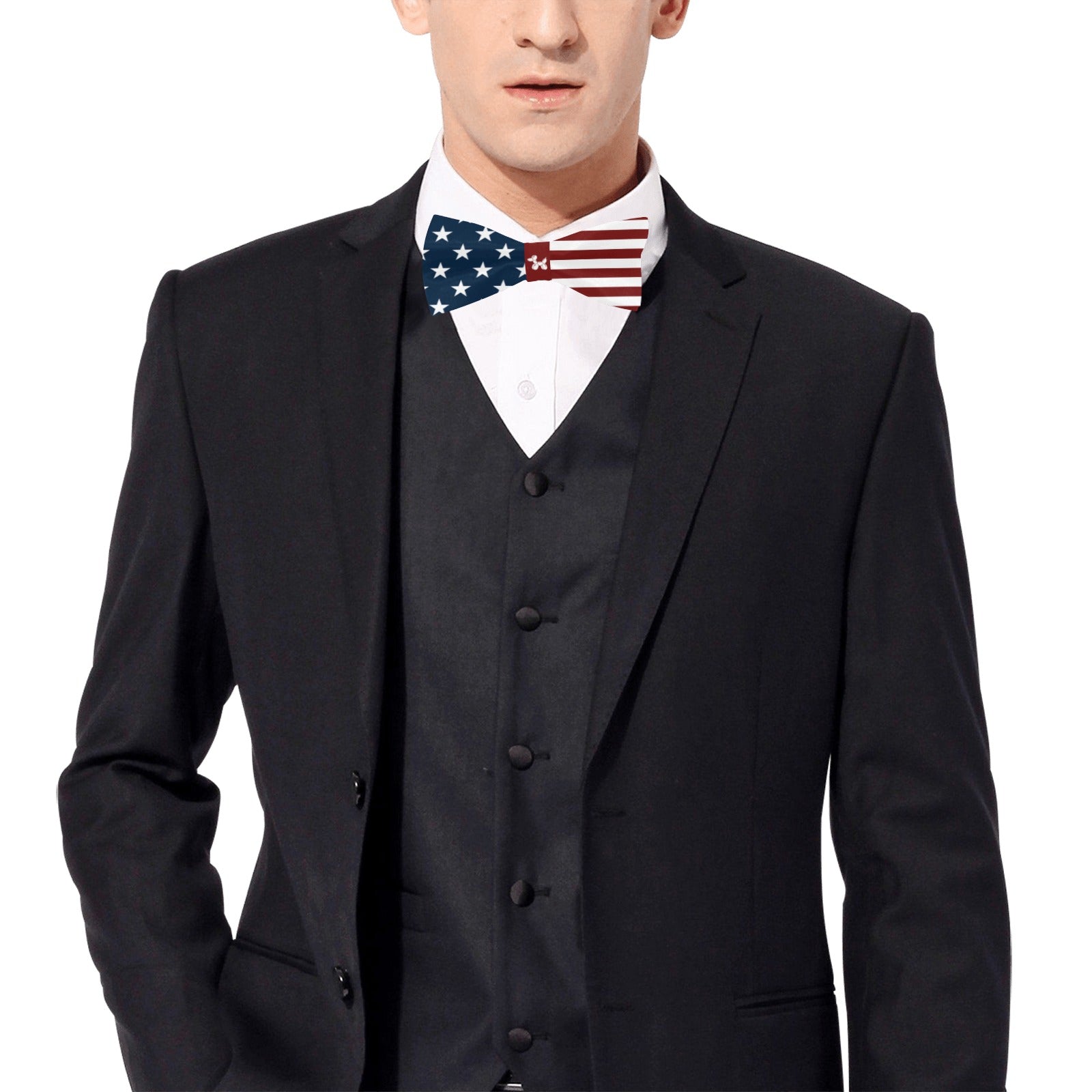 Patriotic Pups Adjustable Bow Tie