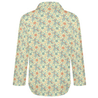 Garden Party Pup Women's Long Sleeve Button-Up Blouse