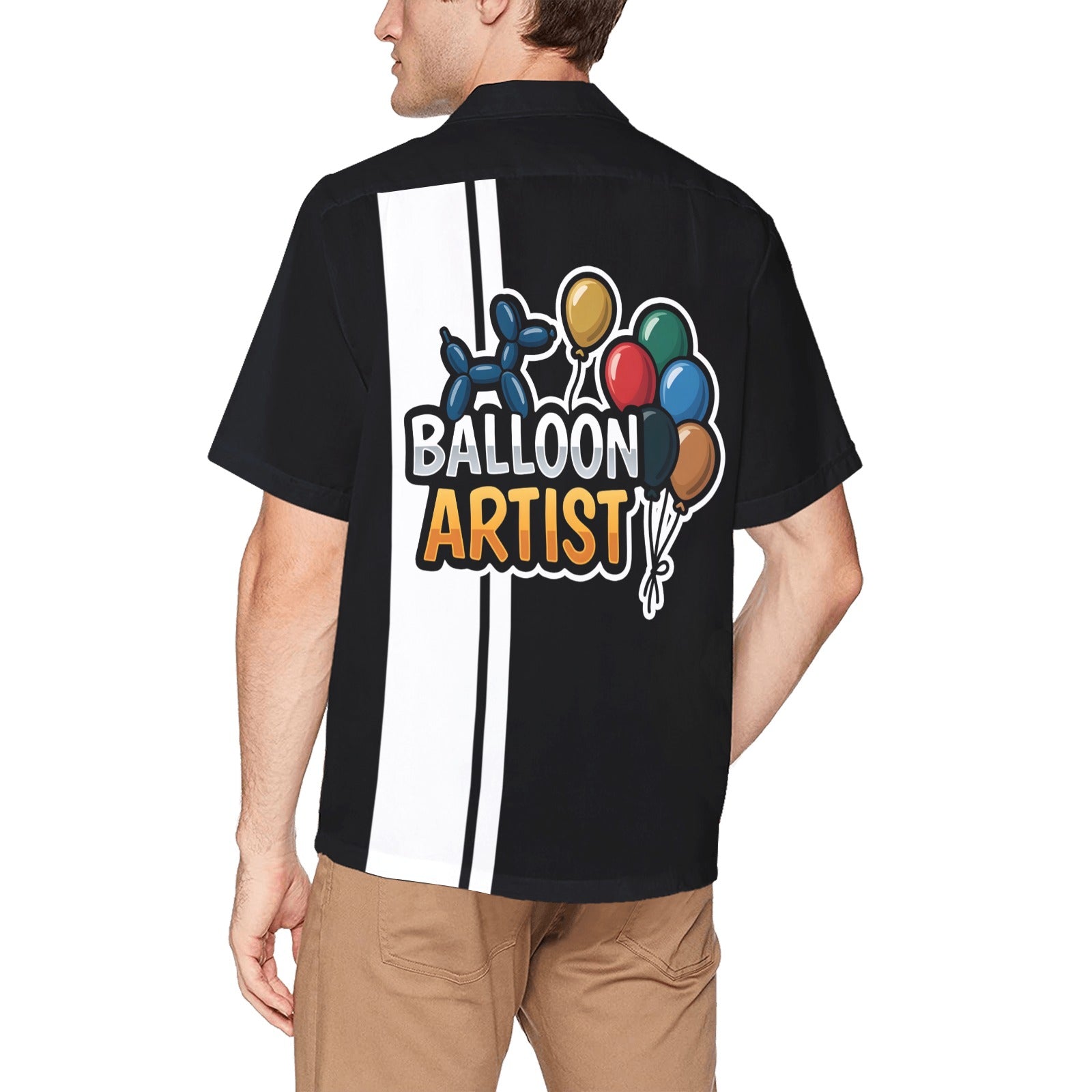 Balloon Artist Men's Hawaiian Shirt with Chest Pocket