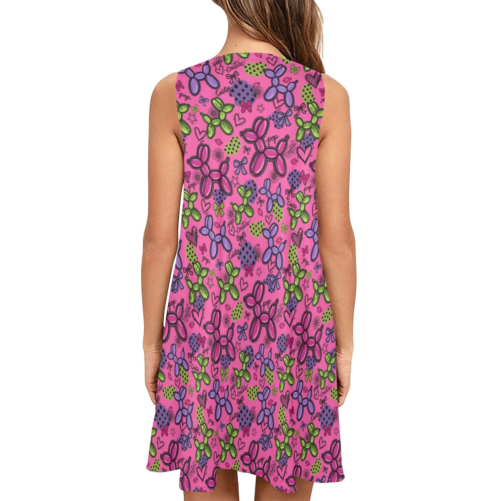 Pop Couture Women’s Flowy Sleeveless Dress with Pockets