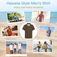 Decadent Dogs Men's Short Sleeve Button-Up Shirt with Chest Pocket