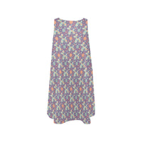 Garden Party Pup Women’s Flowy Sleeveless Dress with Pockets