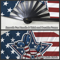 Patriotic Pups Folding Clack Fan