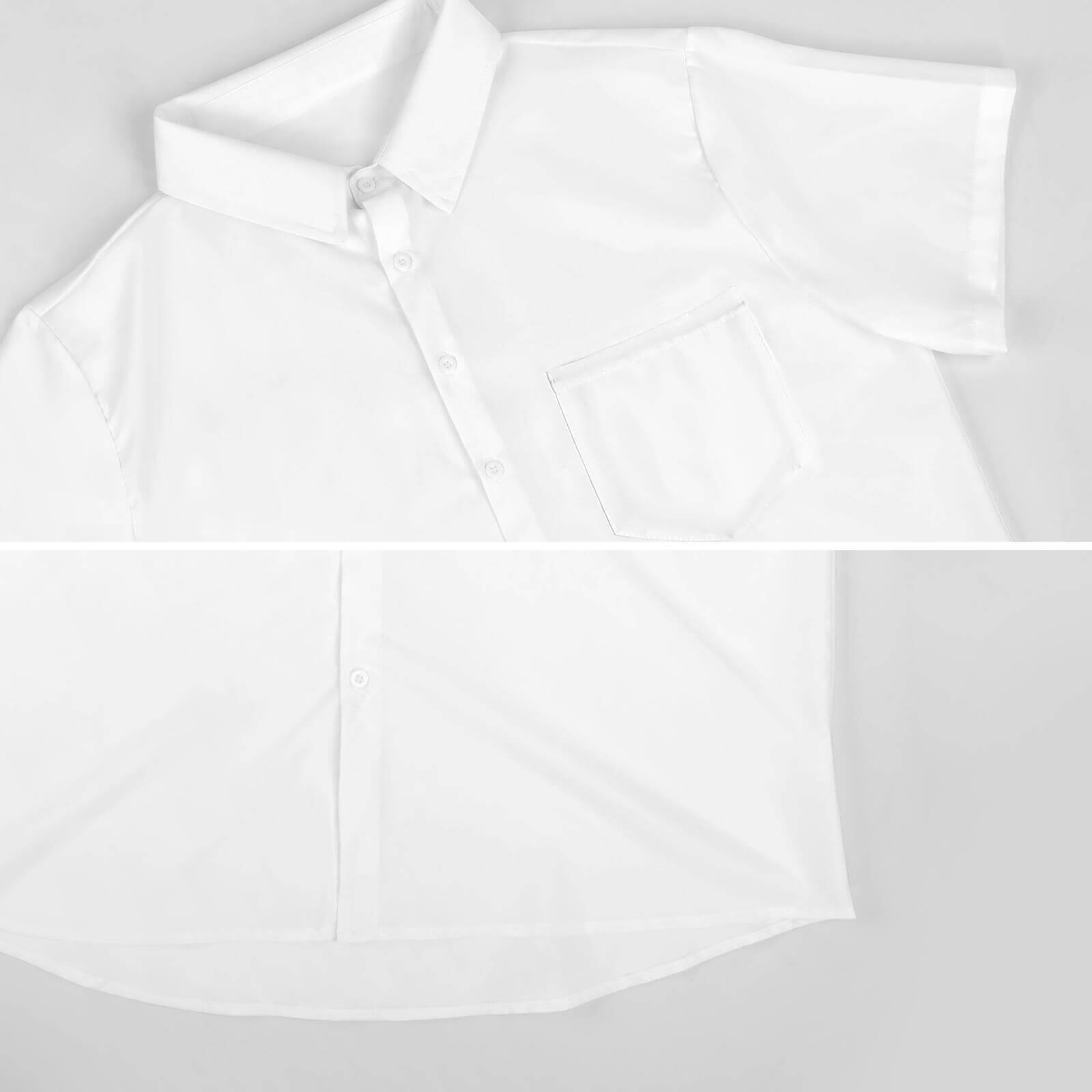 Decadent Dogs Men's Short Sleeve Button-Up Shirt with Chest Pocket
