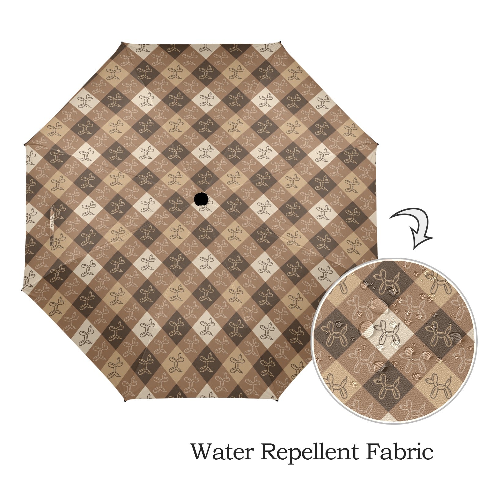 Argyle Afterparty Semi-Automatic Foldable Umbrella