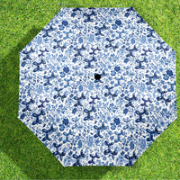 Porcelain Pups Semi-Automatic Foldable Umbrella