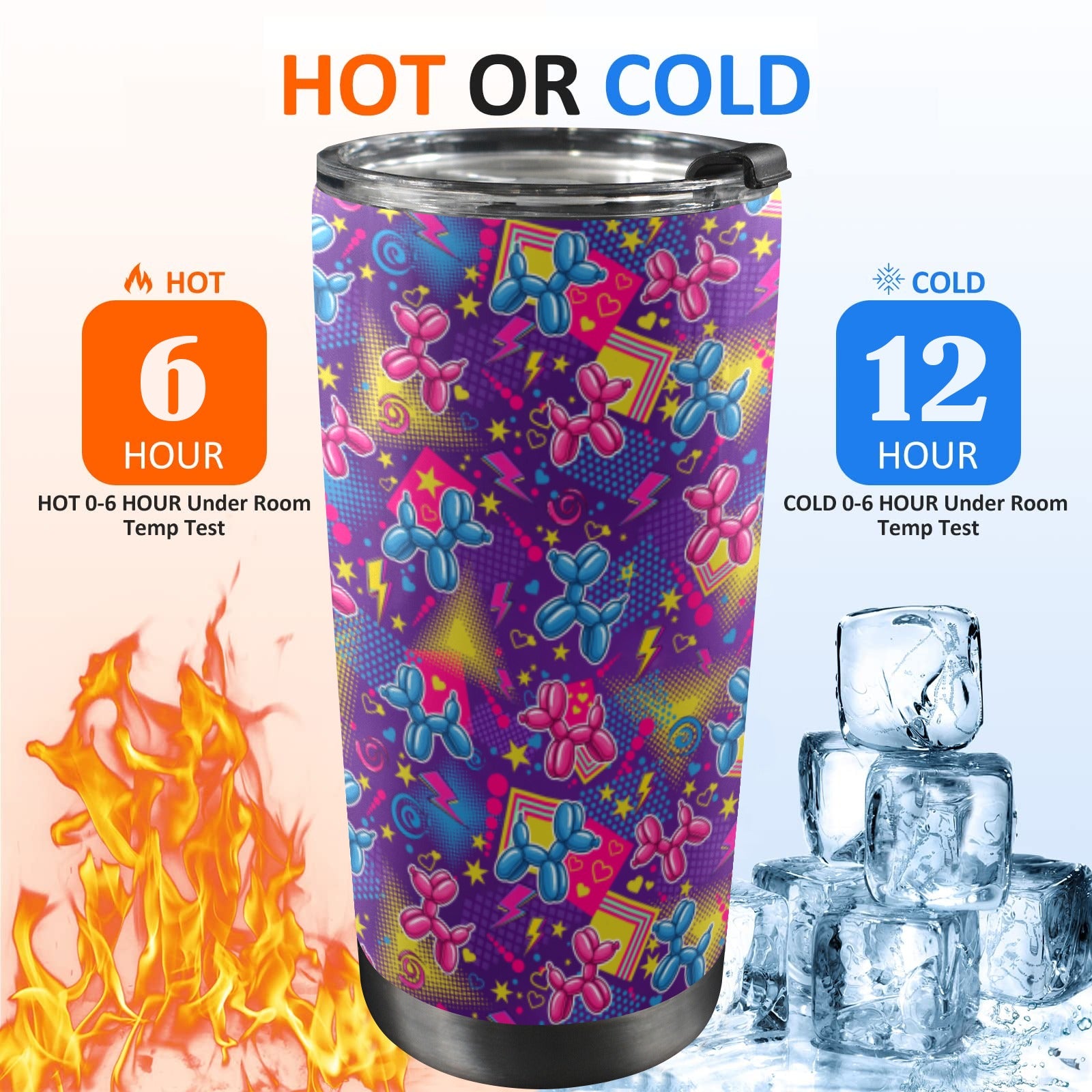 Electric Parade 20oz Stainless Steel Tumbler with Lid