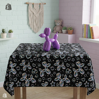 Bubble Balloon Dogs Square Tablecloth 55" x 55"