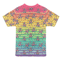 Retro Rainbow Women's Athletic Shirt