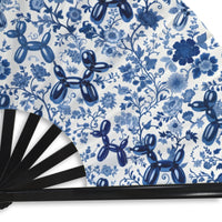 Porcelain Pups Folding Clack Fan