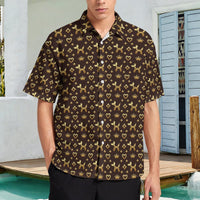 Decadent Dogs Men's Short Sleeve Button-Up Shirt with Chest Pocket