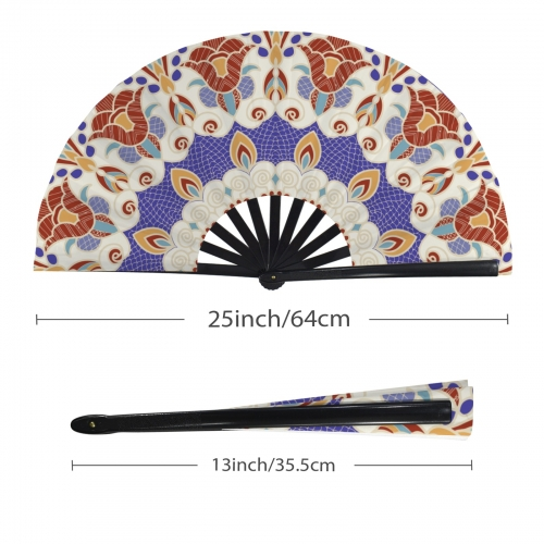 Porcelain Pups Folding Clack Fan